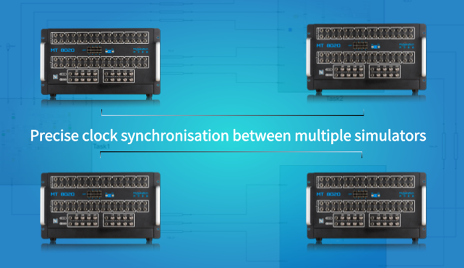 Precise clock synchronisation between multiple simulators