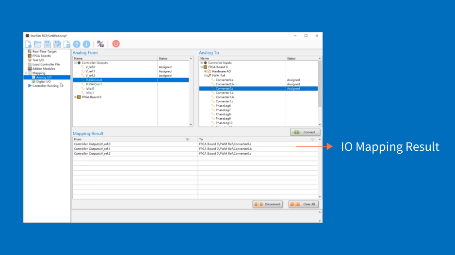 Visualized one-click configuration for I/O